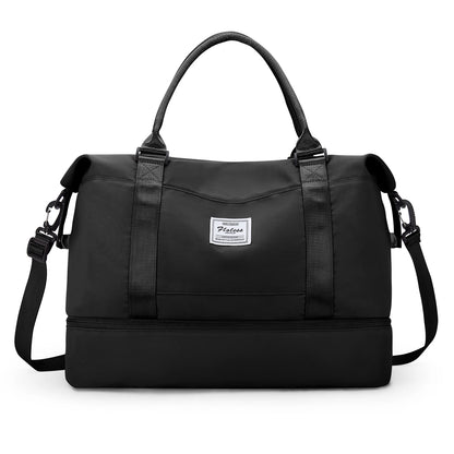 Weekender Bags for Women,Personal Item Travel Bag with Shoes Compartment,Overnight Travel Duffel Bag with Toiletry Bag