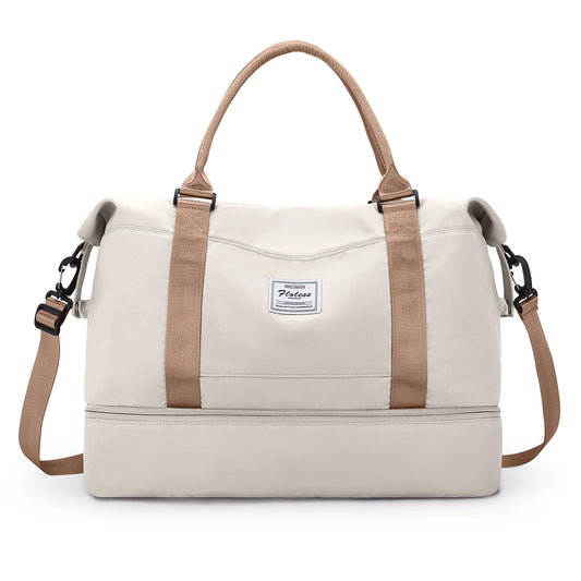 Weekender Bags for Women,Personal Item Travel Bag with Shoes Compartment,Overnight Travel Duffel Bag with Toiletry Bag