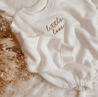 Autumn Spring Toddler Infant Baby Romper Love Letter Print Solid Long Sleeve Casual Bodysuits Jumpsuits Playsuits Outfits