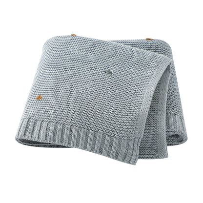 Baby Blankets 90*70cm Knitted Newborn Infant Kids Boys Girls Ultra-Soft Cotton Muslin Swaddle Wrap Stuff Toddler Comforter Sheet