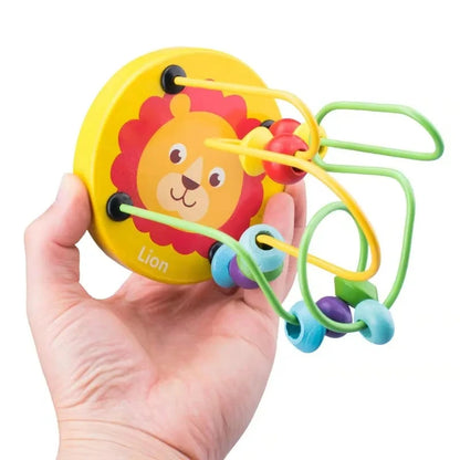 Montessori Baby Toys Wooden Roller Coaster Bead Maze Abacus Math Toys Toddler Early Educational Toys for Kids Children 1-3 Years
