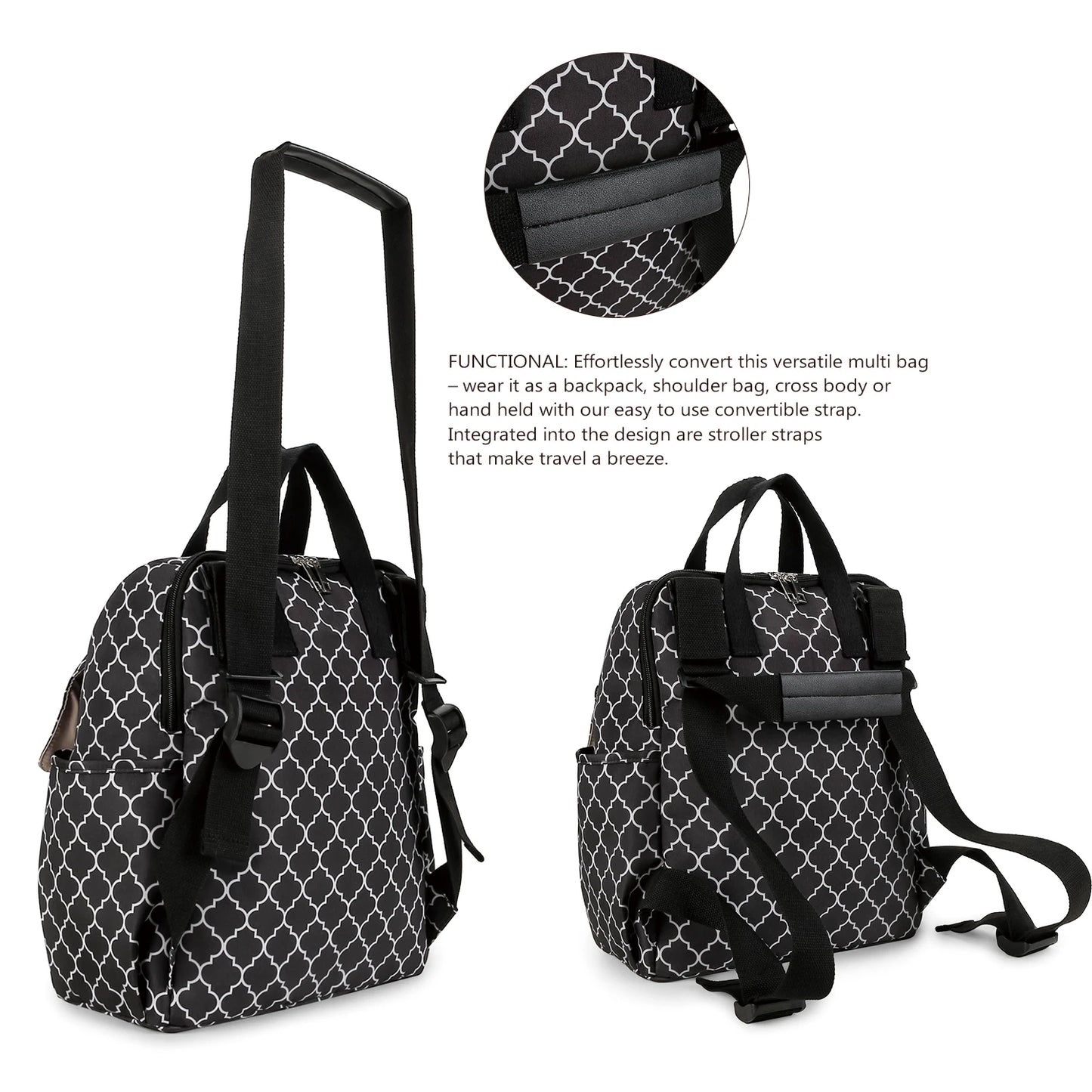 Shoulder Mommy Includes Urine Mat, Independent Bottle Bag, Multi functional Mommy Bag, Maternal and Child Travel Bag