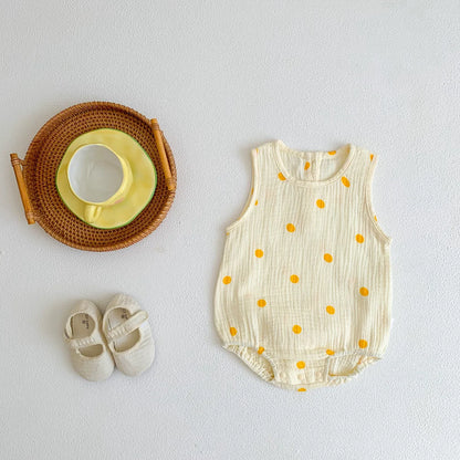 Summer Infant Newborn Baby Girls Boys Wrinkle Cloth Cotton Outfits Kids Casual Jumpsuits Toddler Bodysuits