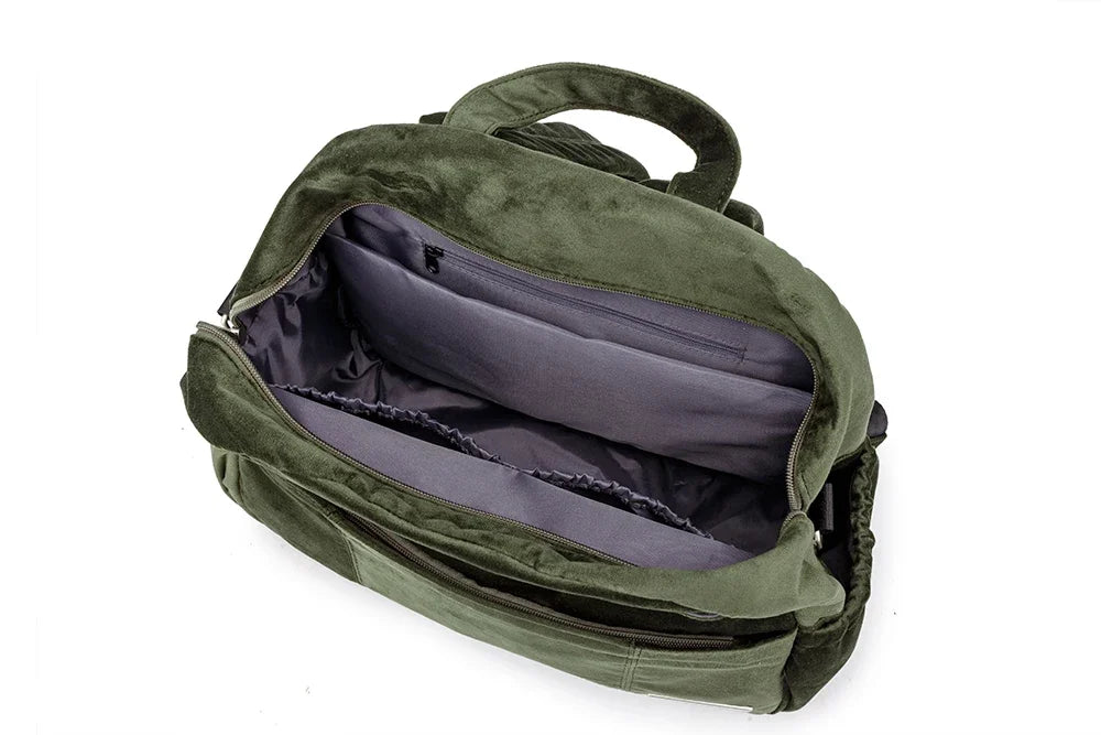 Velvet Diaper Backpack: Large Capacity Nappy Bag for Mom with Pacifier Case and Multi-functionality