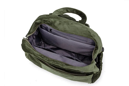 Velvet Diaper Backpack: Large Capacity Nappy Bag for Mom with Pacifier Case and Multi-functionality