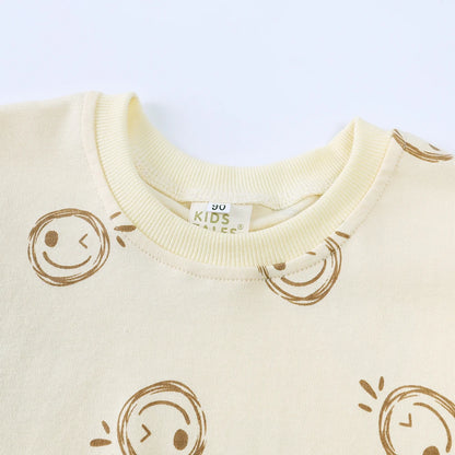 100% Cotton Kids Clothes Sets for 1-8 Years Boys Girls Suit Full Print Soft Top+Shorts Baby Outfit Sets for Children Clothing