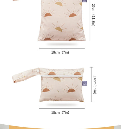 Rainbow&Sun Print 2pcs Set Storage Bag 18X14cm & Waterproof Diaper Bag18*25cm