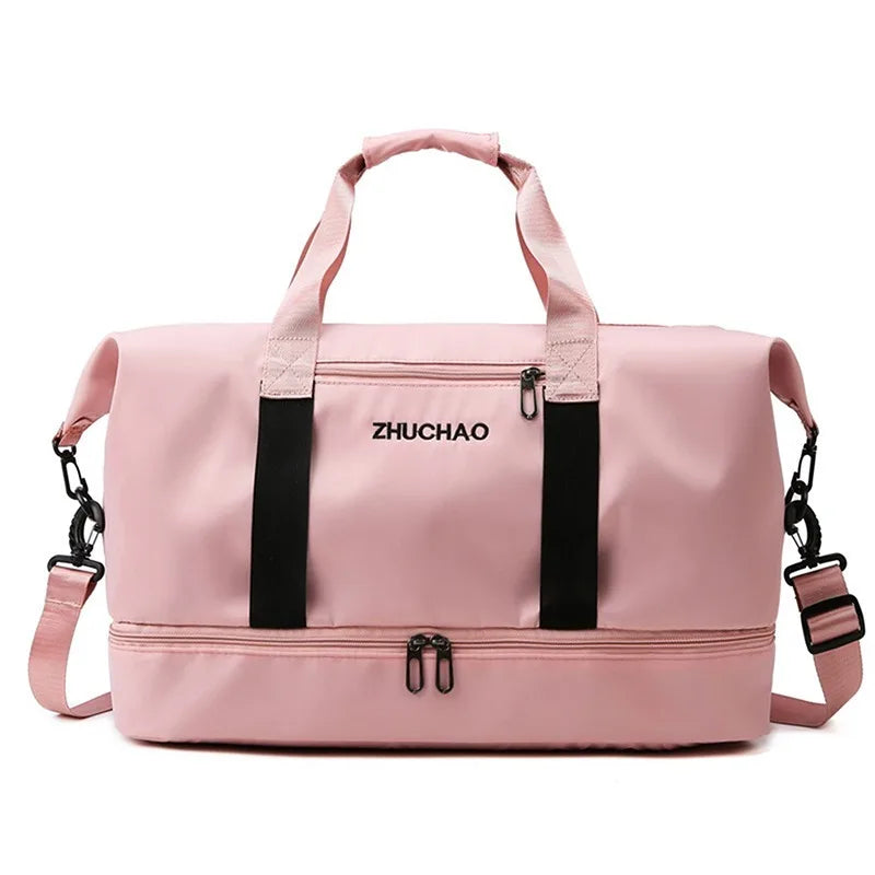 Fashion Travel Bags For Women Large Capacity Men's Sports bag Waterproof Weekend Sac Voyage Female Messenger Bag Dry And Wet