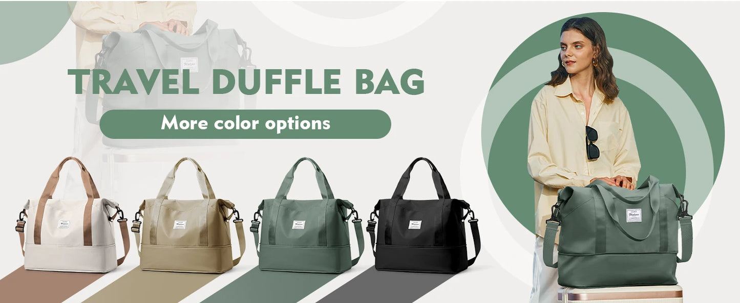 Travel Duffel Bag, Women Sports Tote Fitness Gym Bag, Ryanair Cabin Bag 40x20x25 Hand Luggage, Shoulder Weekender Bag Travel Bag