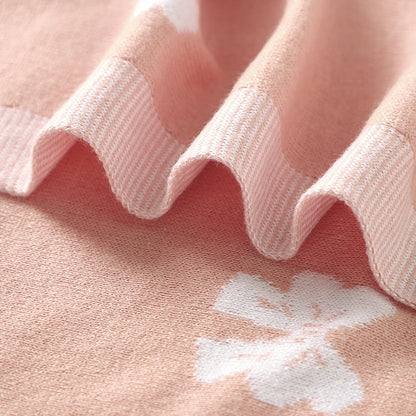 Sweet Butterfly Print Infant Boys & Girls Security Blankets 0-24 Months Newborn Receiving Blankets Cotton Baby Swaddle Wraps