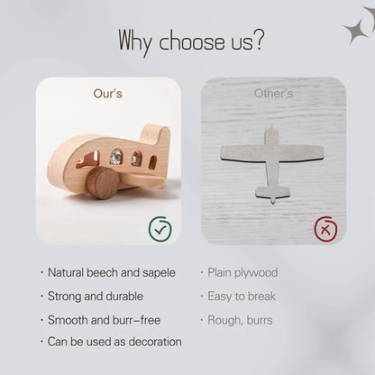 Baby Wooden Montessori Toys Beech Wooden Plane Blocks Teether Glass Marbles Educational Toys Child Teethering Play Gym Baby Gift