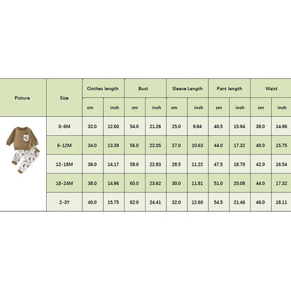 Lioraitiin Baby Boy Girl Outfits Wild Goose Print Pullover Sweatshirt Elastic Waist Pants with Pockets Clothes Set
