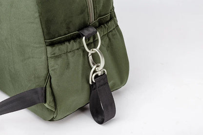 Velvet Diaper Backpack: Large Capacity Nappy Bag for Mom with Pacifier Case and Multi-functionality
