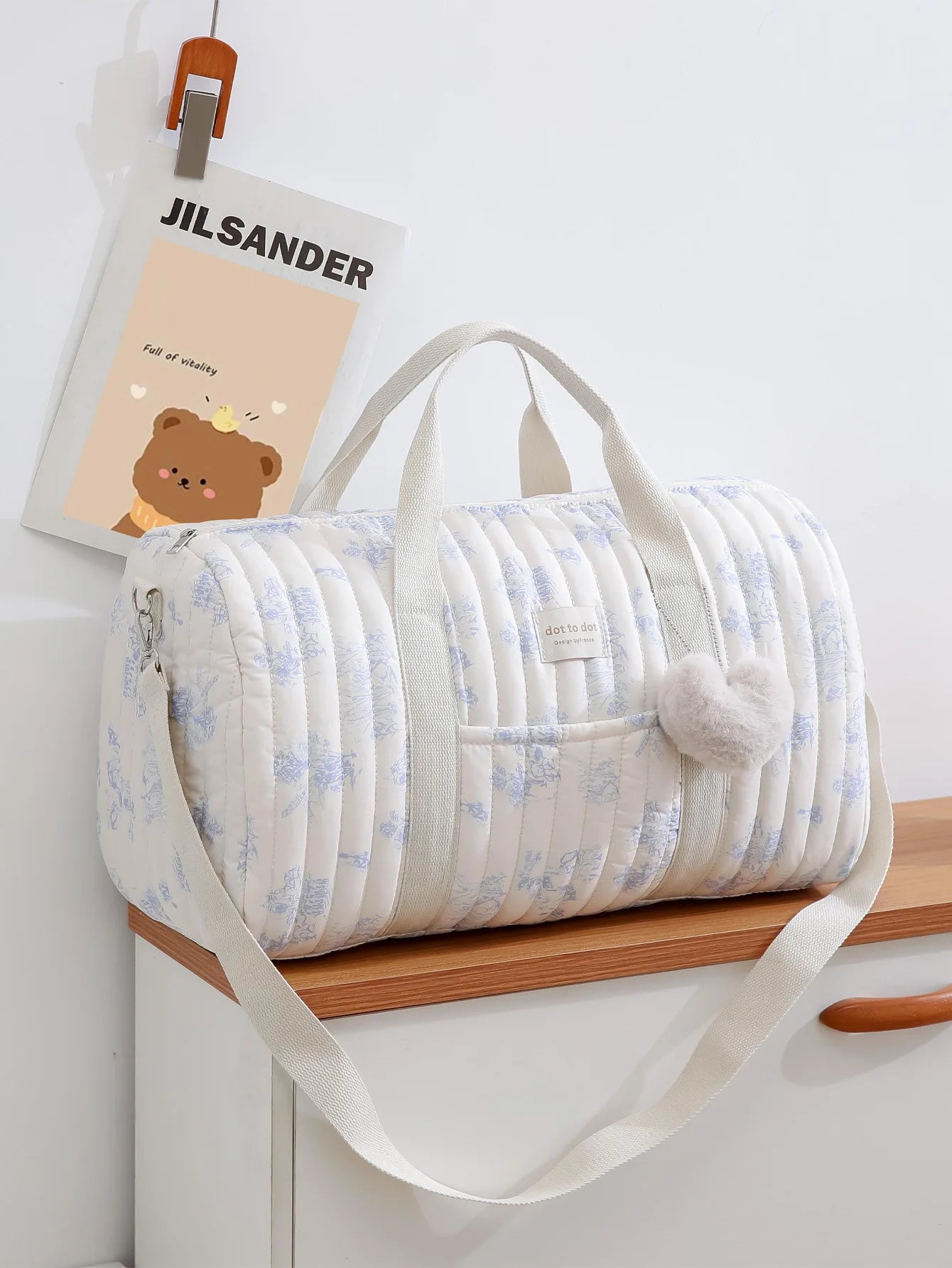 Newborn Baby Care Diaper Bag Mummy Shoulder Bag Embroidery Quilted Stroller Diaper Storage Organizer Large Handbags With Heart