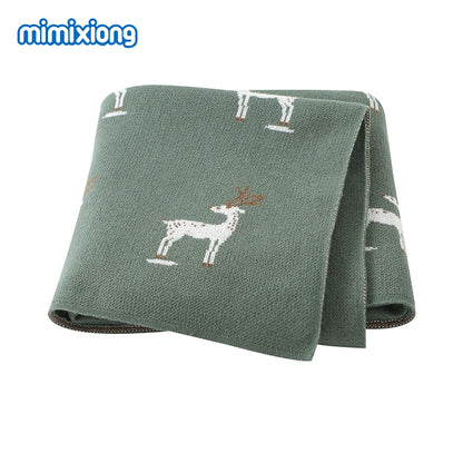 Baby Blankets Quilts 90*70cm Knitted Newborn Boys Girls Stroller Basket Swaddle Wrap Sleeping Sack Infant Cotton Bedding Covers