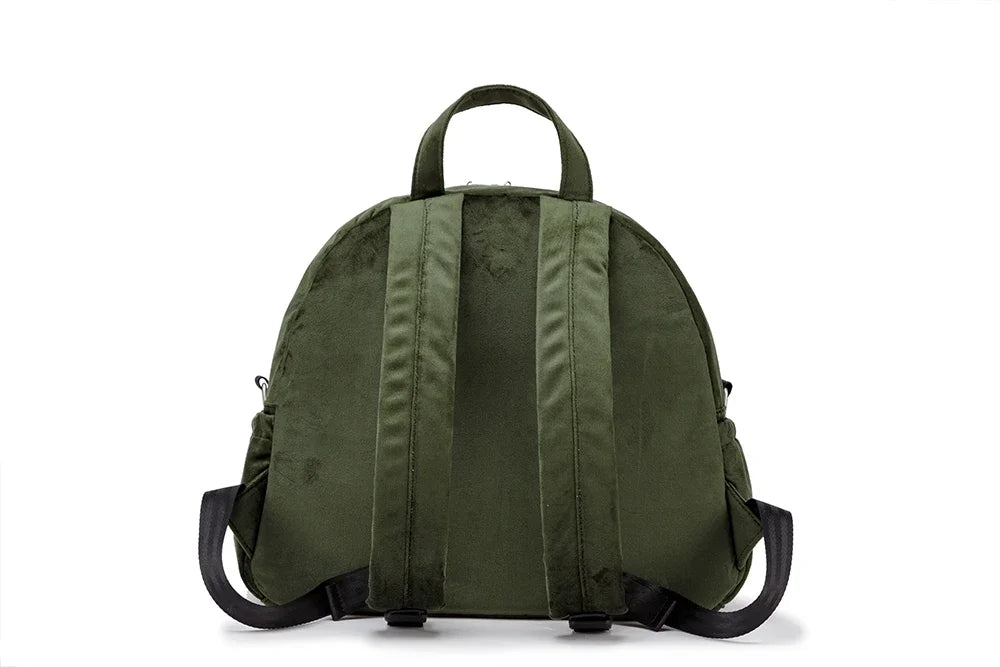 Velvet Diaper Backpack: Large Capacity Nappy Bag for Mom with Pacifier Case and Multi-functionality