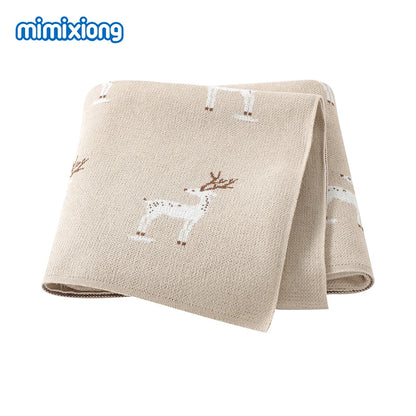 Baby Blankets Quilts 90*70cm Knitted Newborn Boys Girls Stroller Basket Swaddle Wrap Sleeping Sack Infant Cotton Bedding Covers