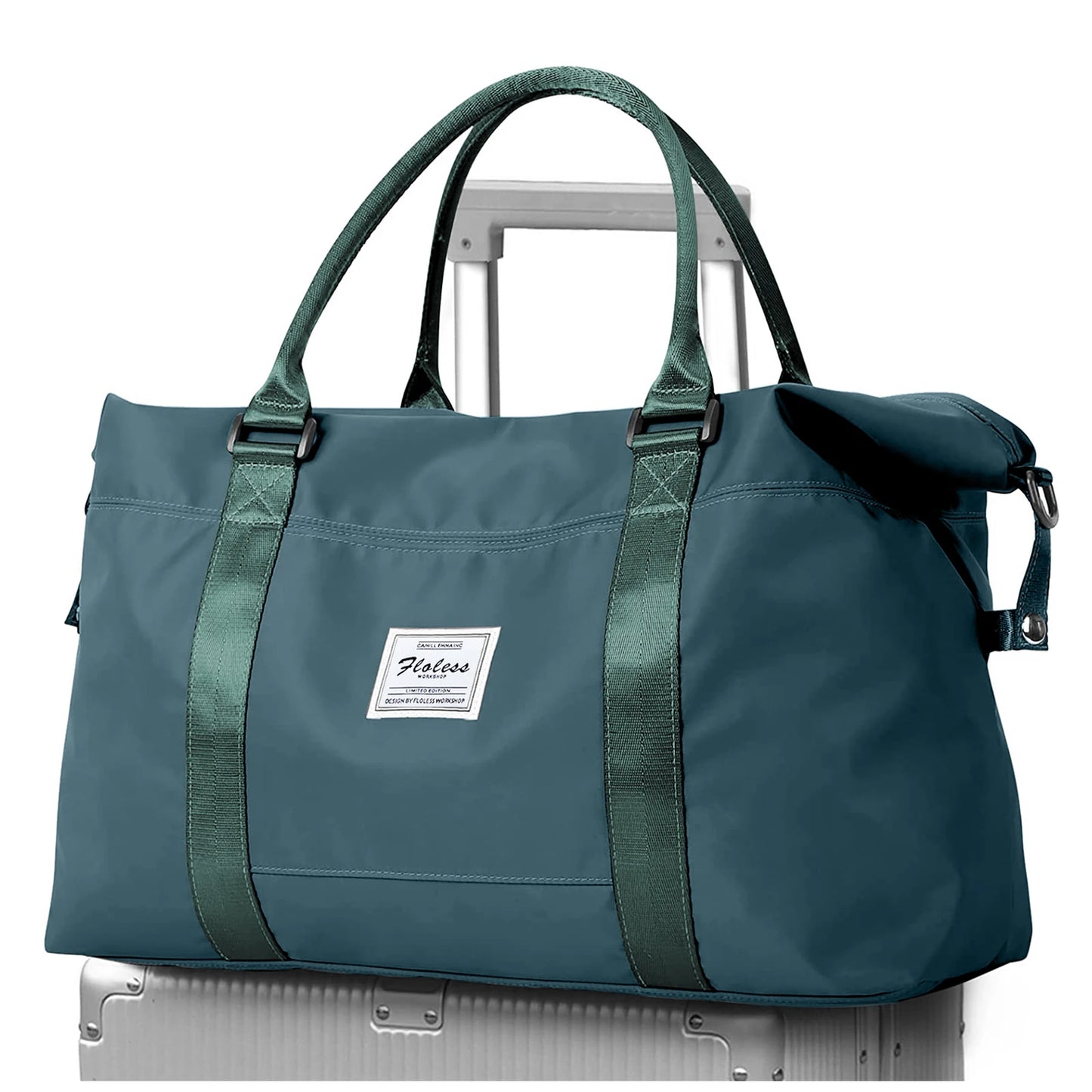 Travel Duffel Bag, Sports Tote Gym Bag, Shoulder Weekender Overnight Bags for Women with Trolley Sleeve, Foldable Carry on Bag