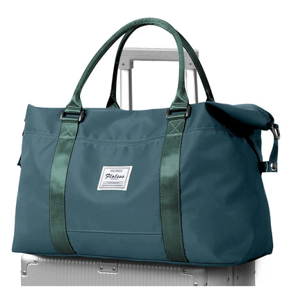 Travel Duffel Bag, Sports Tote Gym Bag, Shoulder Weekender Overnight Bags for Women with Trolley Sleeve, Foldable Carry on Bag
