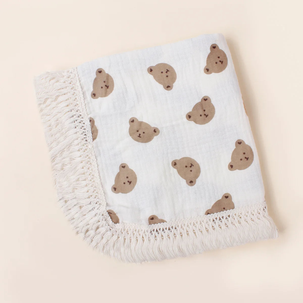 Cotton Muslin Swaddle Blankets for Newborn Baby Tassel Receiving Blanket New Born Swaddle Wrap Infant Sleeping Quilt Bed Cover