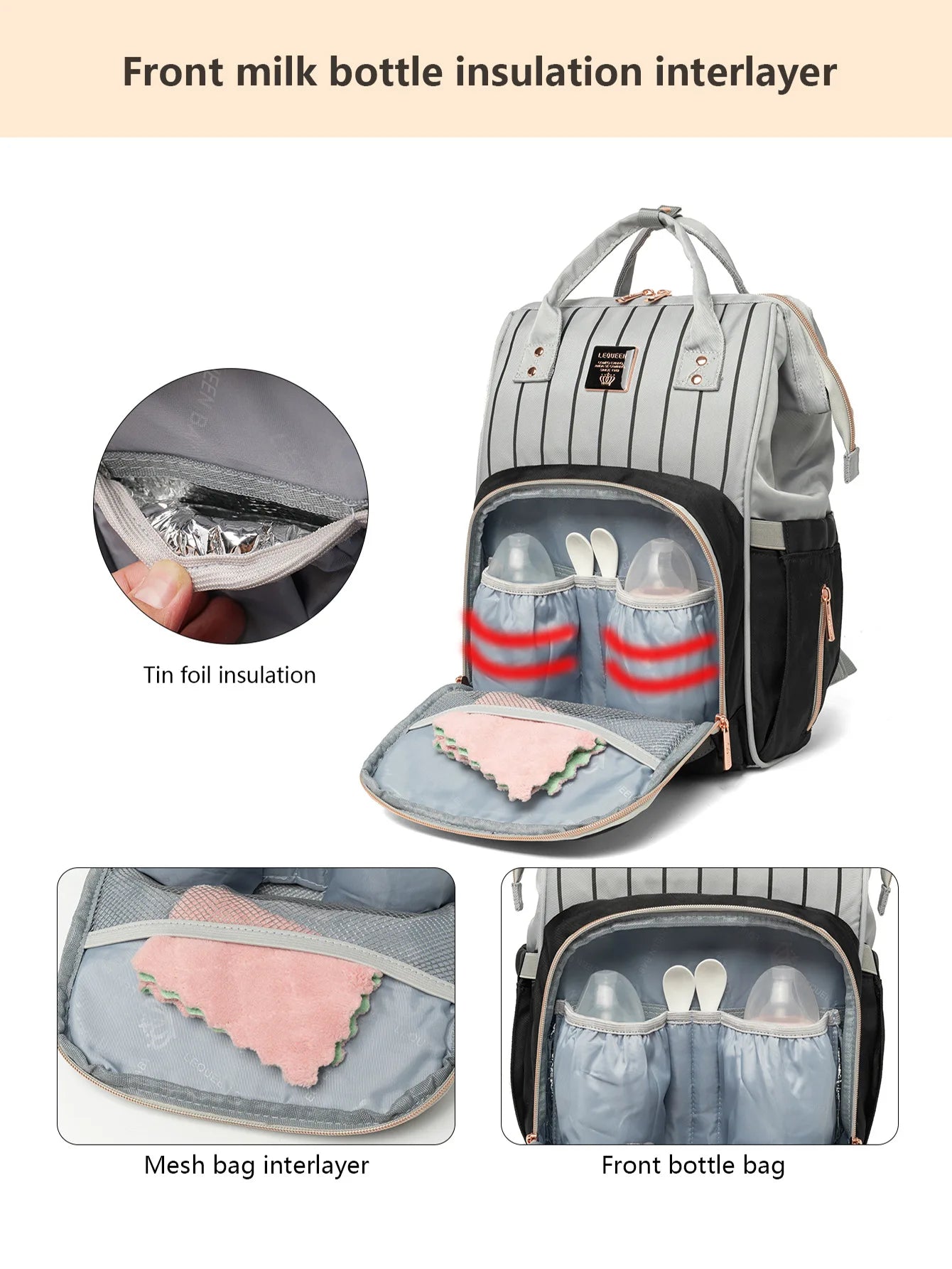 Diaper Bag Backpack Maternity Bag for Baby Large Capacity Travel Mommy Baby Stroller bag Waterproof Nappy Bags