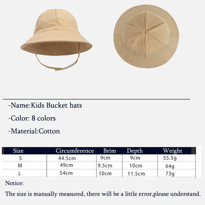 0-8 years Baby Hat Summer Autumn Panama Baby Outdoor Fisherman Sun Hat Beach Accessories Kids Bucket Hat Baby Cap for Girls Boys