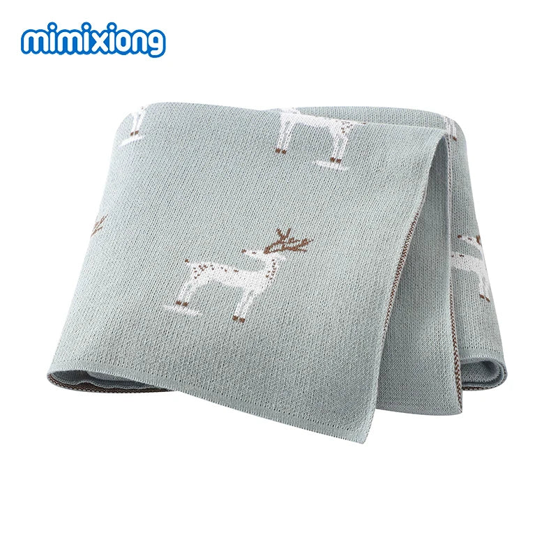 Baby Blankets Quilts 90*70cm Knitted Newborn Boys Girls Stroller Basket Swaddle Wrap Sleeping Sack Infant Cotton Bedding Covers