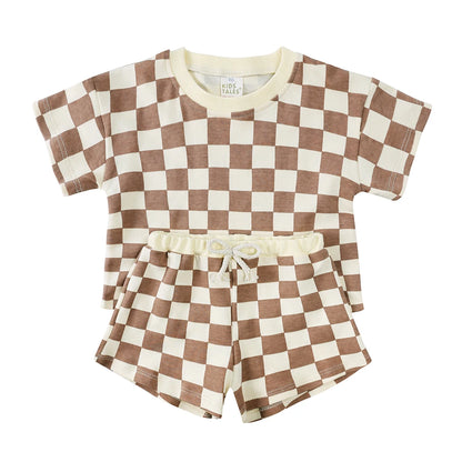 100% Cotton Kids Clothes Sets for 1-8 Years Boys Girls Suit Full Print Soft Top+Shorts Baby Outfit Sets for Children Clothing