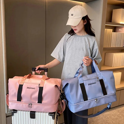 Fashion Travel Bags For Women Large Capacity Men's Sports bag Waterproof Weekend Sac Voyage Female Messenger Bag Dry And Wet