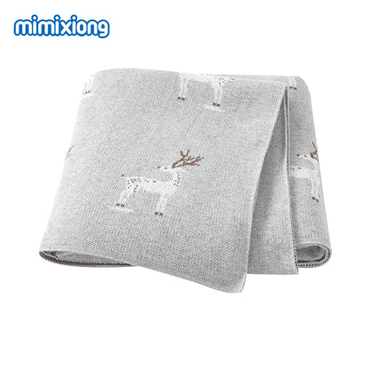 Baby Blankets Quilts 90*70cm Knitted Newborn Boys Girls Stroller Basket Swaddle Wrap Sleeping Sack Infant Cotton Bedding Covers