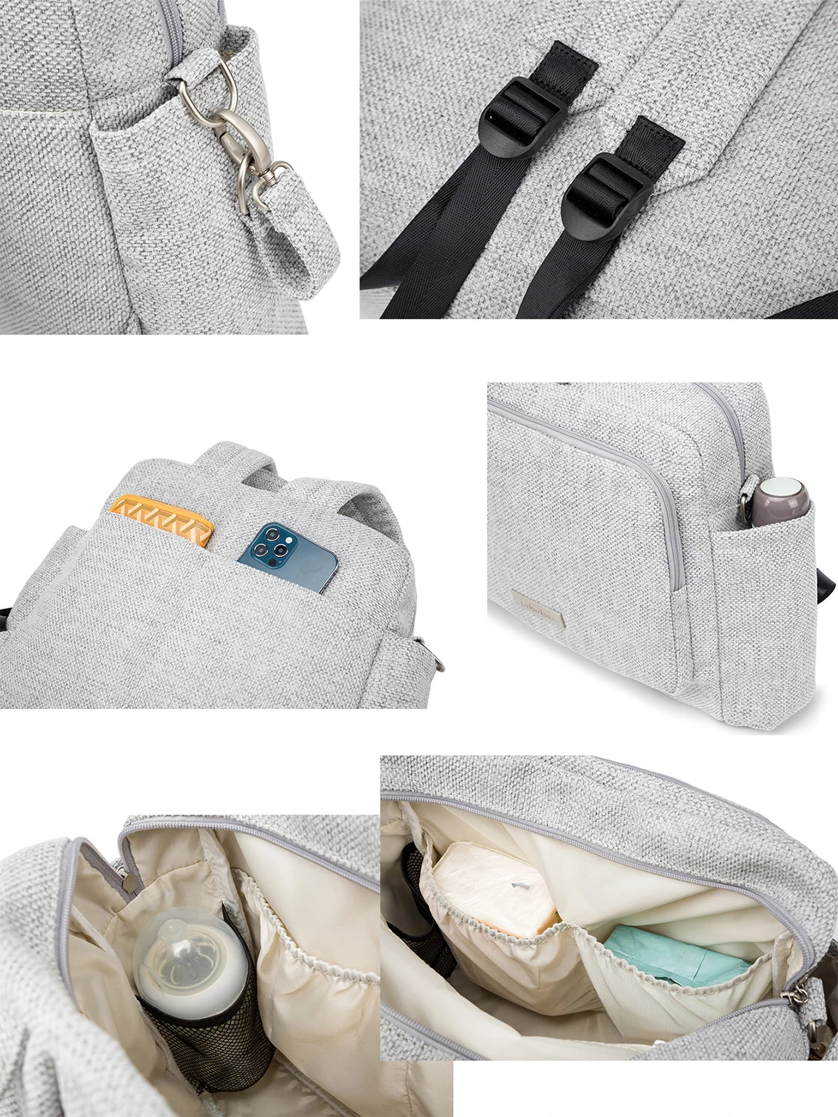 Fashion New Mommy Dipaer Backpack Large Capacity Multi-functional Waterproof Diaper Bag for Quick Outing Travelling Nappy Bag