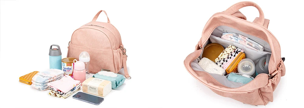 Soboba Diaper Backpack with Pacifier Case Waterproof Large Capacity Diaper Bag for Mom Multi-function Nappy Bags for Travelling