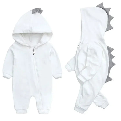 Cartoon Dinosaur Baby Rompers Spring Autumn Newborn Girl Clothing Long Sleeve Cotton Hoodie Baby Boys Clothes 0-18 Months