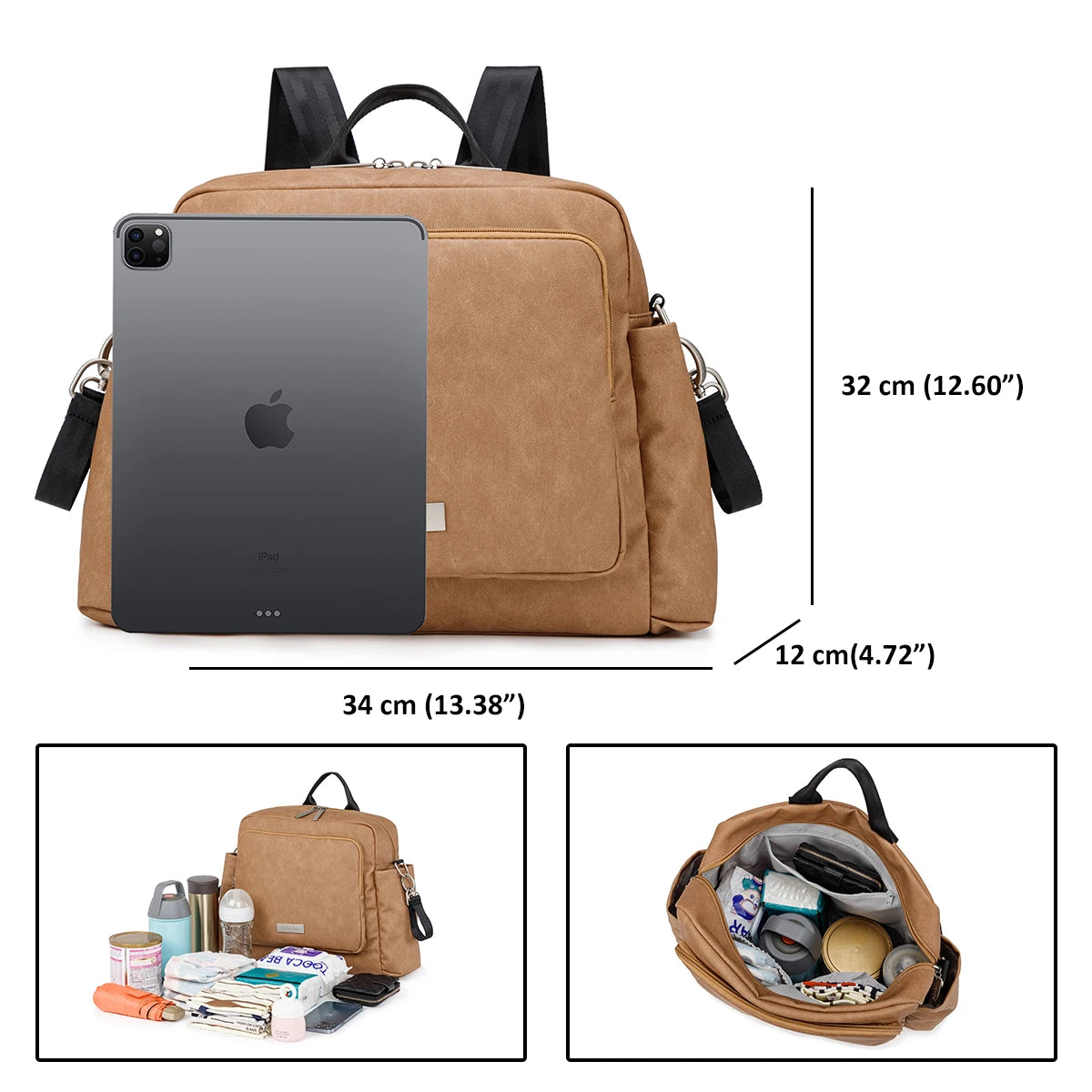 Fashion New Mommy Dipaer Backpack Large Capacity Multi-functional Waterproof Diaper Bag for Quick Outing Travelling Nappy Bag