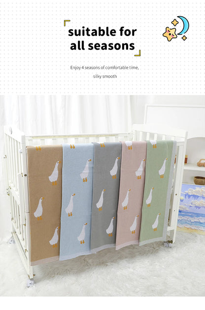 Baby Blankets Quilts 90*70cm Knitted Newborn Boys Girls Stroller Basket Swaddle Wrap Sleeping Sack Infant Cotton Bedding Covers