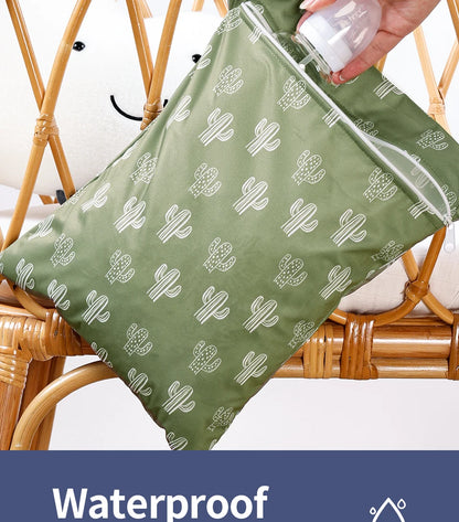 Recycled Fabric Wet Dry Bag For Beach,Gym,Pool, Waterproof Diaper Bag, Reusable Storage Pouch For Swimsuits