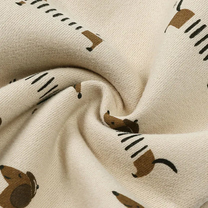 Cartoon Print Baby Girl Romper Long Sleeve Hooded Zipper Newborn Clothes Boys Rompers Spring & Autumn Baby Clothing 3-24 Months