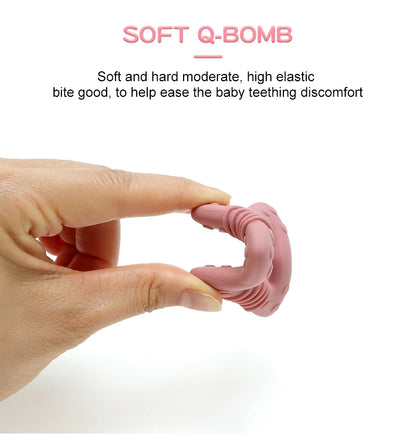 2024 new star silicone teether Food Grade heart baby Teething toy