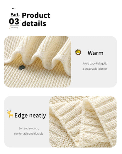 Baby Blankets 90*70cm Knitted Newborn Infant Kids Boys Girls Ultra-Soft Cotton Muslin Swaddle Wrap Stuff Toddler Comforter Sheet