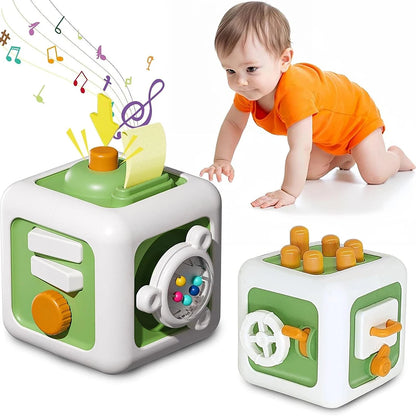 6 in 1 Busy Cube Sensory Toy Montessori Toys for 1 2 3 Year Old Boys Girls Learning Fine Motor Skill  Busy Board Baby Travel Toy