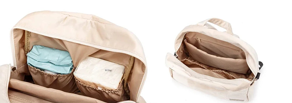 Velvet Diaper Backpack: Large Capacity Nappy Bag for Mom with Pacifier Case and Multi-functionality