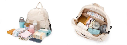 Velvet Diaper Backpack: Large Capacity Nappy Bag for Mom with Pacifier Case and Multi-functionality