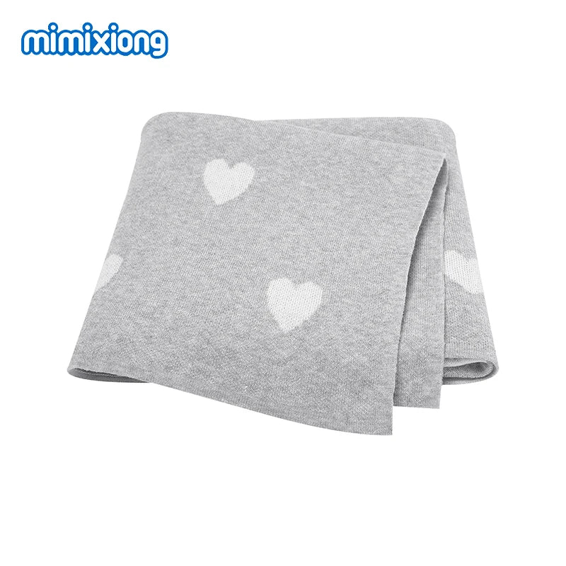 Baby Blankets Quilts 90*70cm Knitted Newborn Boys Girls Stroller Basket Swaddle Wrap Sleeping Sack Infant Cotton Bedding Covers