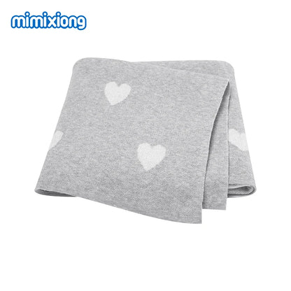 Baby Blankets Quilts 90*70cm Knitted Newborn Boys Girls Stroller Basket Swaddle Wrap Sleeping Sack Infant Cotton Bedding Covers